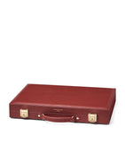 Aspinal of London pebble-effect leather backgammon set 17-inch - British product