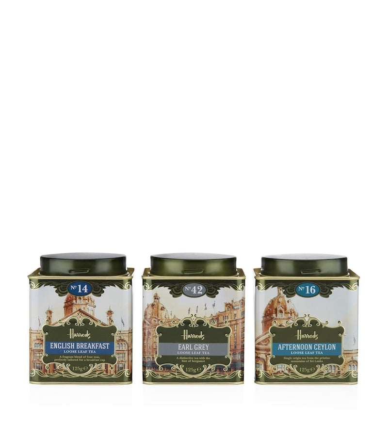 Harrods loose leaf tea gift pack 3 blend selection (3 x 125g), UK version