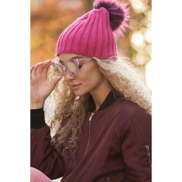 SVNX transparent pink sunglasses with cat eye frame - British product
