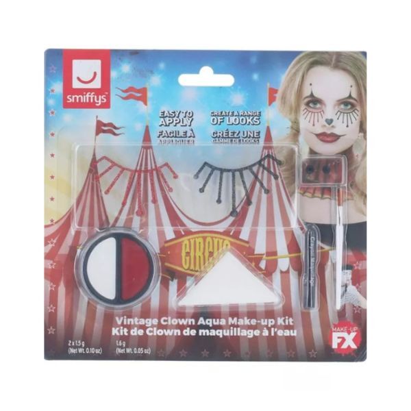 Smiffys Make-Up FX Vintage Clown Aqua Kit