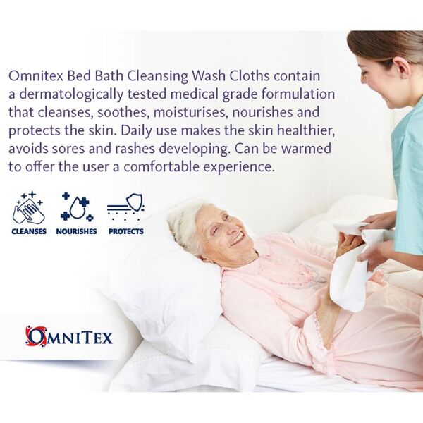Omnitex incontinence wipes with barrier cream 52 wipes - British product