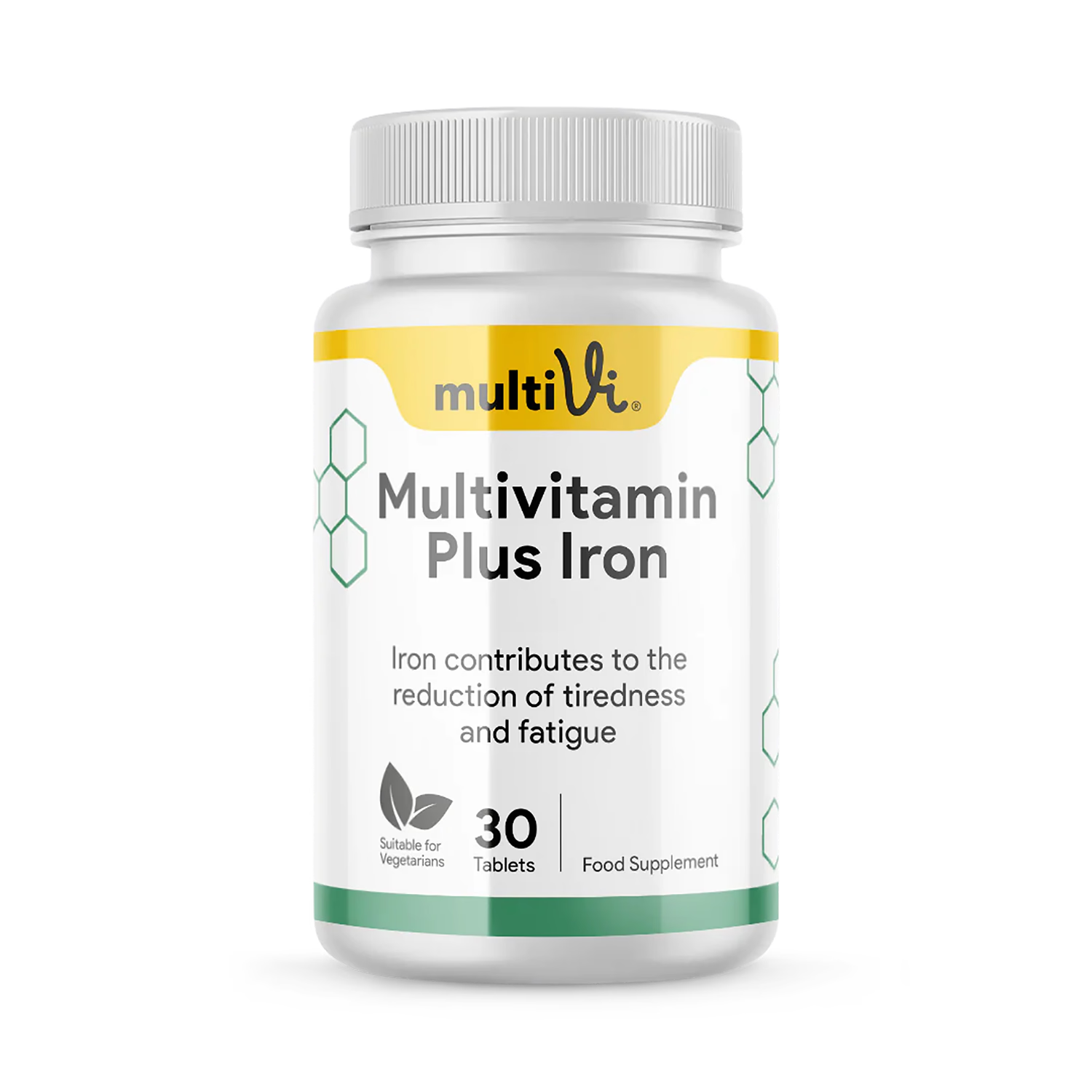 Multivi multivitamin plus iron tablets, imported from the UK