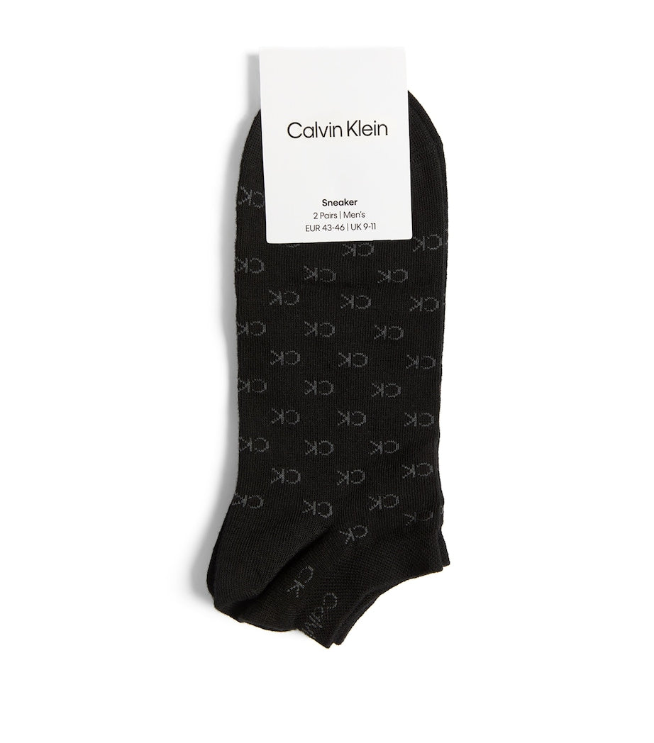 Calvin Klein logo ankle socks pack of two, imported from the UK