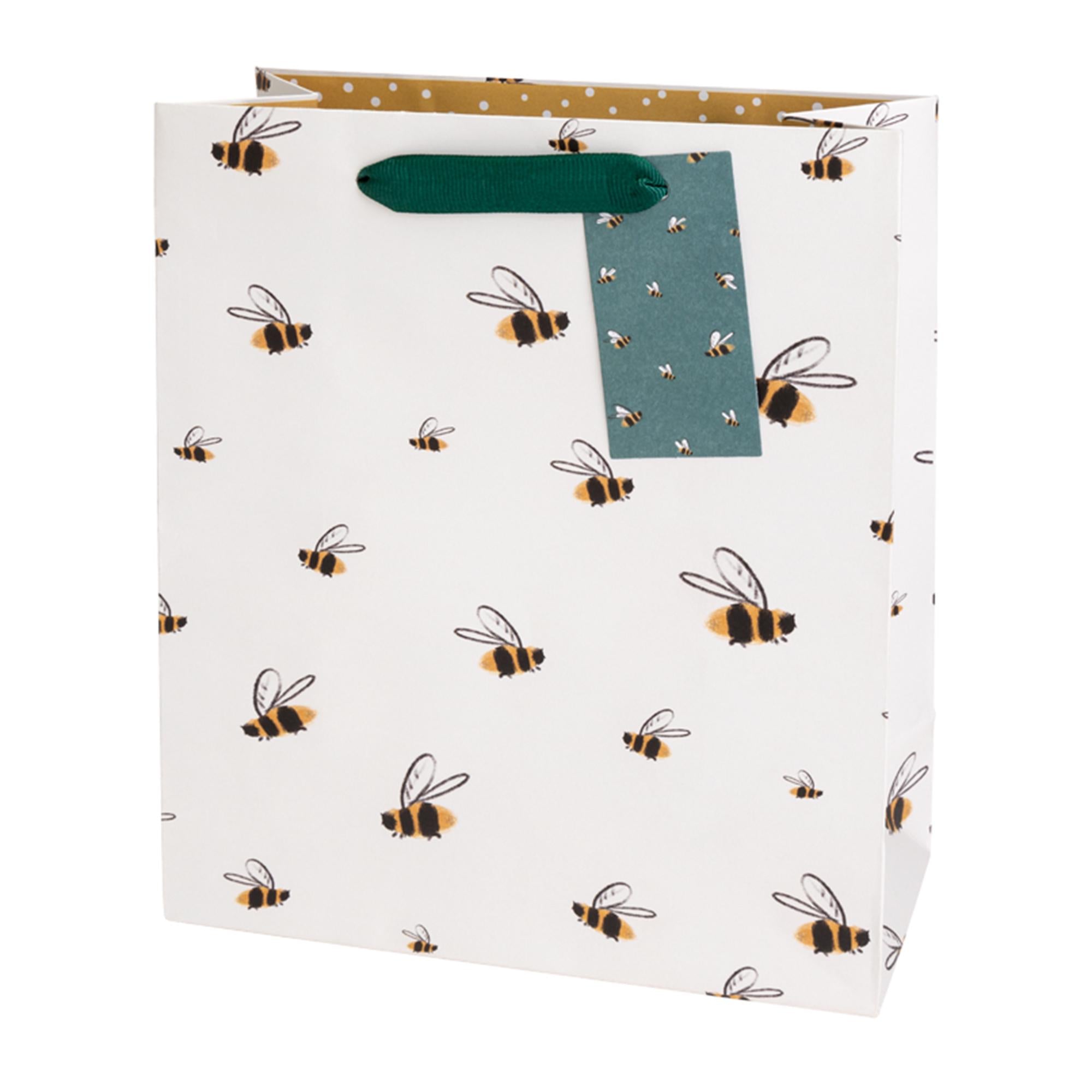 Sainsbury's Home Ditsy Floral Bee Present Gift Bag Birthday Celebration Medium GOODS Sainsburys   