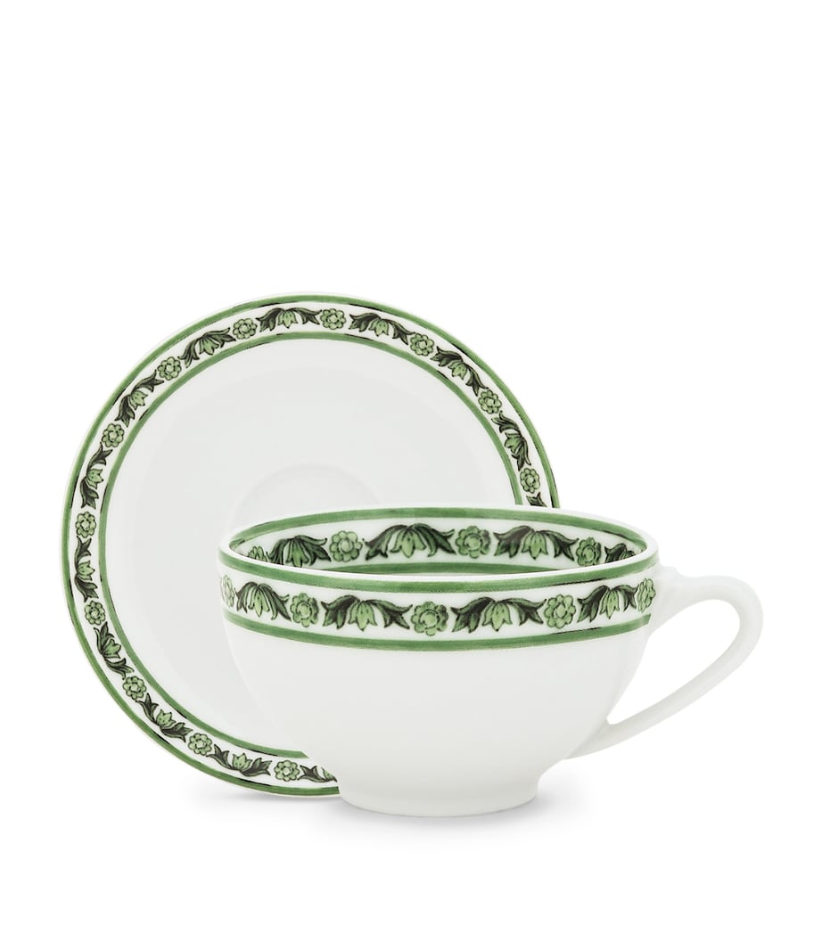 Dolce&Gabbana Casa Verde Maiolica porcelain coffee cup and saucer - British product