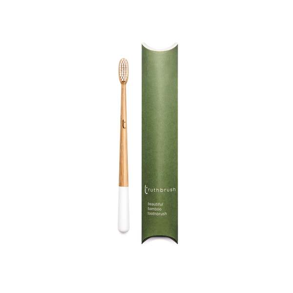 Truthbrush Bamboo Toothbrush Cloud White Soft