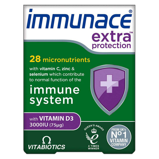 Vitabiotics Immunace Extra Protection - 30 Tablets Immune Support Supplements Boots   
