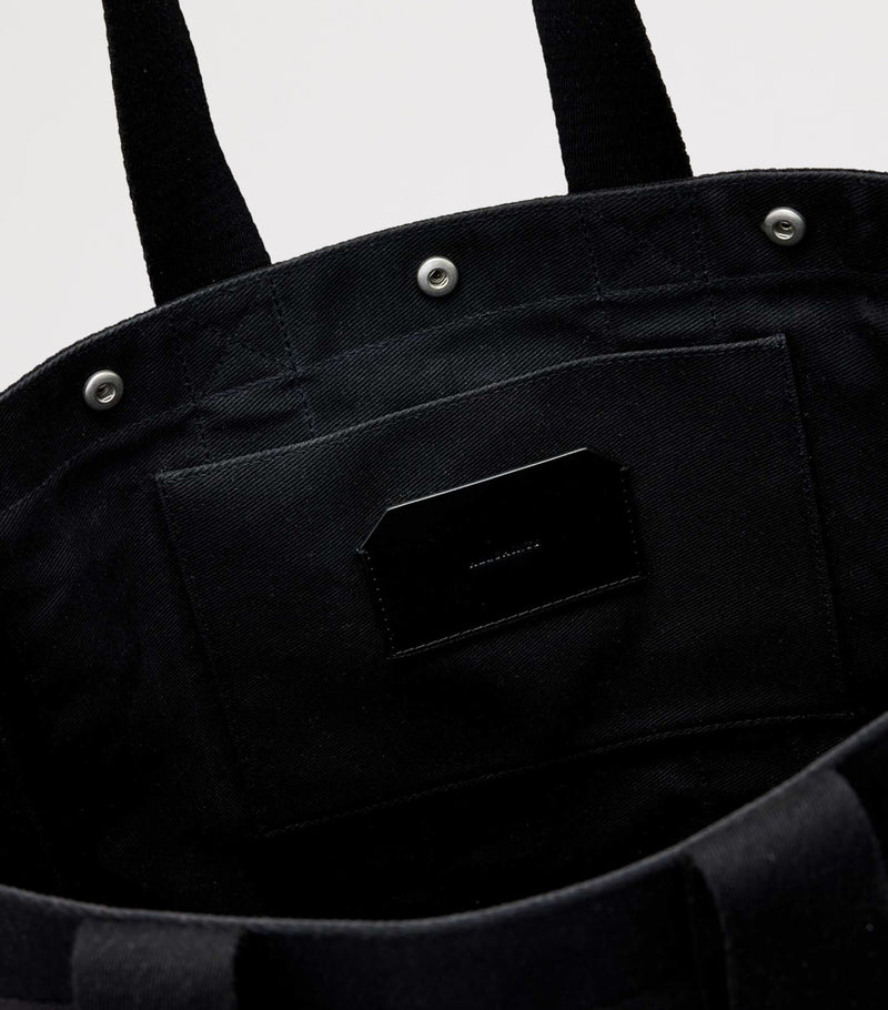 AllSaints Layo tote bag organic cotton canvas, imported from the UK