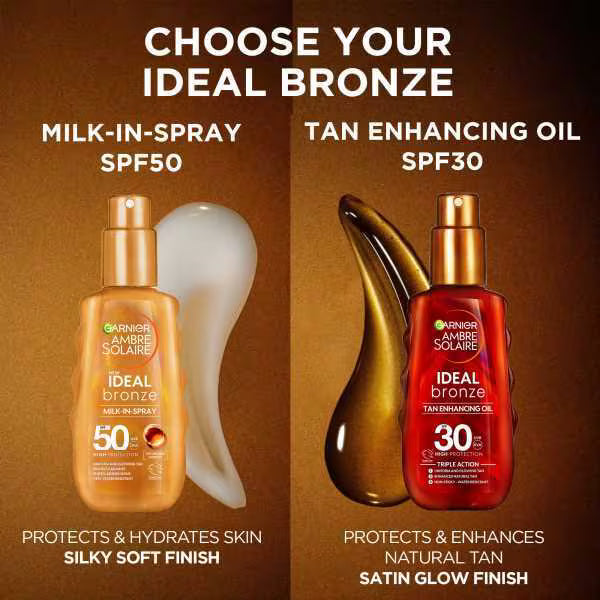 Garnier Ideal Bronze milk spray SPF 50 - British product