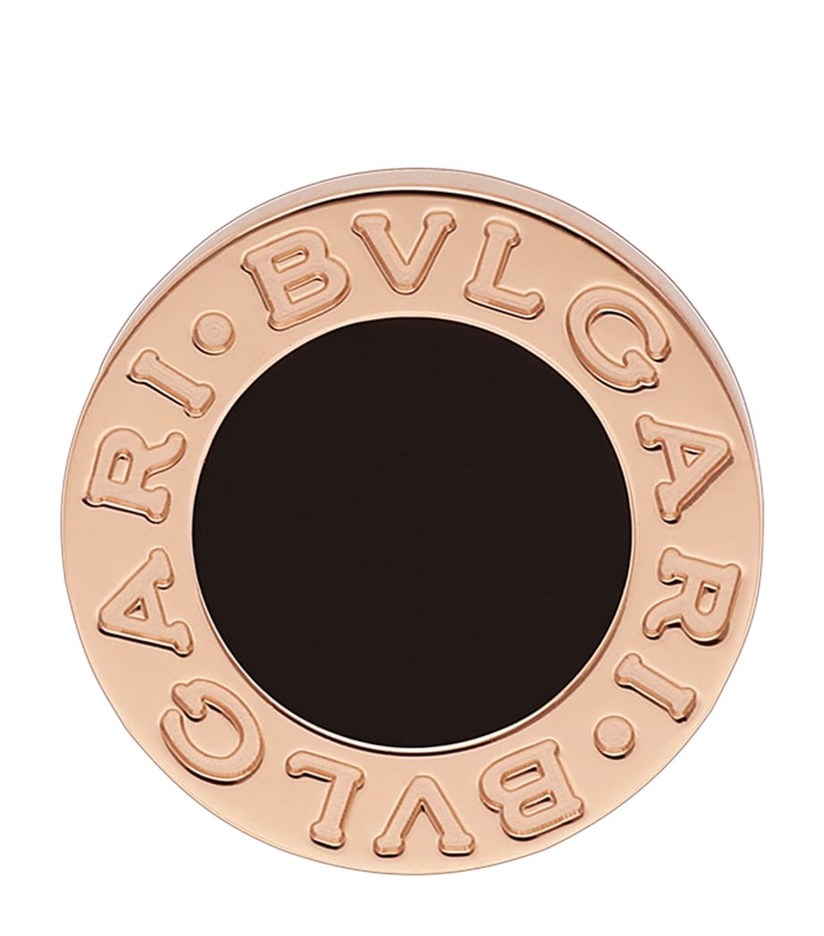 Bvlgari rose gold and onyx single stud earring - British product
