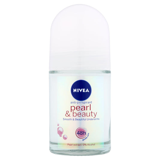 Nivea Anti-Perspirant Deodorant Roll-On Pearl & Beauty 48 Hours Deo 25ml Women's Sainsburys   