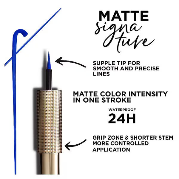 L'Oréal Paris Liquid Eyeliner Signature Matte 04 Emerald, UK version