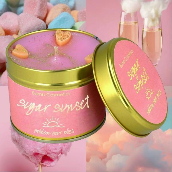 Bomb Cosmetics scented tin candle Sugar Sunset 180g - British product