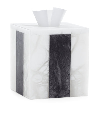 Harrods Alabaster Striped Tissue Cover for Bathroom 14cm Cube- Buy online at McGrocer