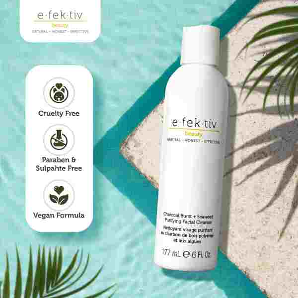 e.fek.tiv Facial Cleanser Charcoal Burst Plus Seaweed 177ml - British product