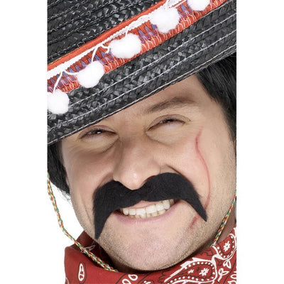 Superdrug Smiffys Mexican Bandit Tash Black Self-Adhesive Fake Moustache- Buy online at McGrocer