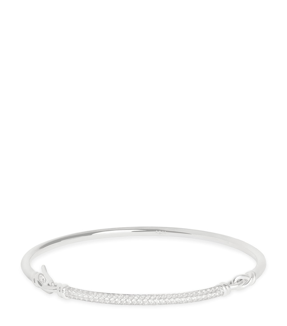 Astrid & Miyu pavé knot bangle, imported from the UK