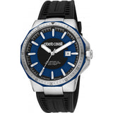 Roberto Cavalli black men's watch rubber strap (British brand)
