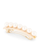 Alexandre de Paris oversize pearl-detail slide hair clip 8cm, imported from the UK