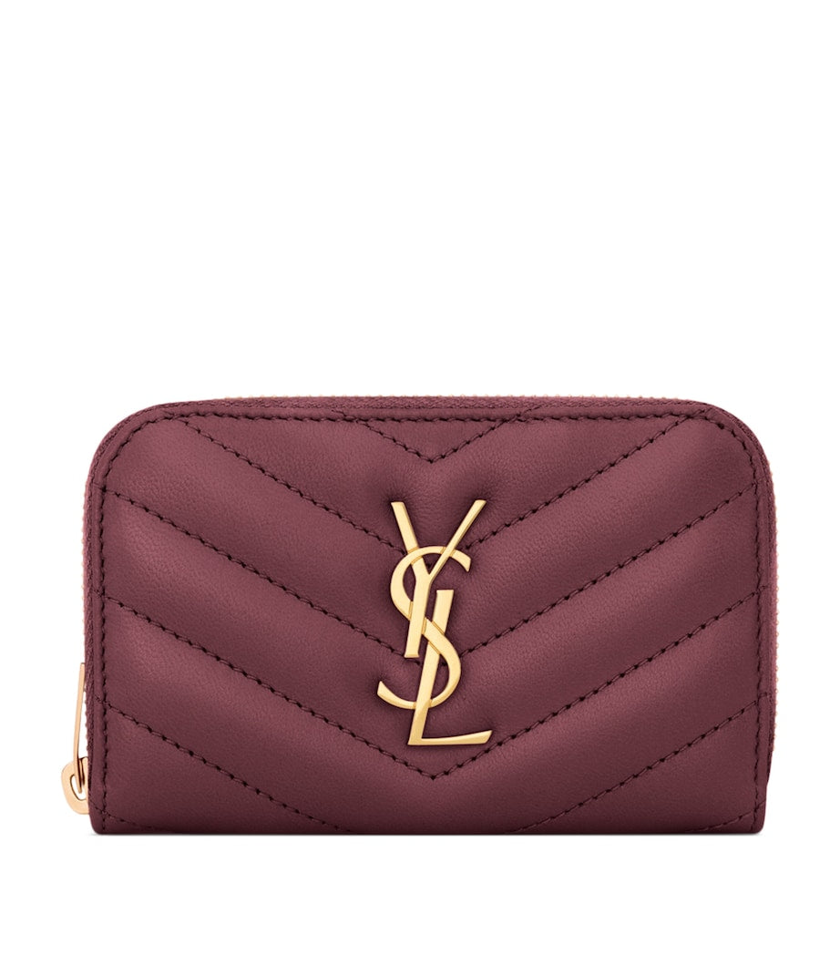 Saint Laurent Cassandre lambskin wallet with quilted stitching, UK version
