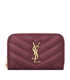 Saint Laurent Cassandre lambskin wallet with quilted stitching, UK version