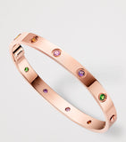 Cartier rose gold LOVE bracelet with gemstones - British product