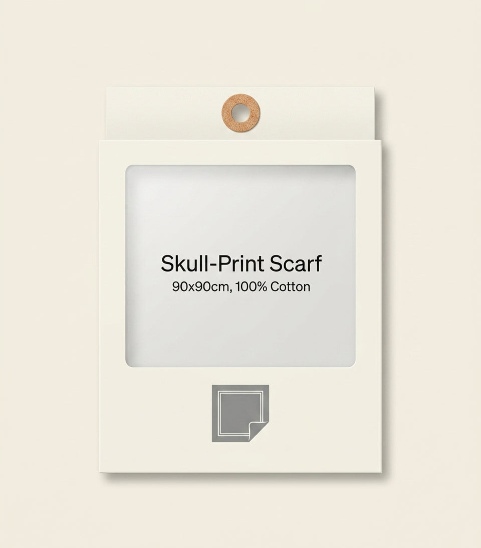 McQueen modal-silk skull scarf, imported from the UK