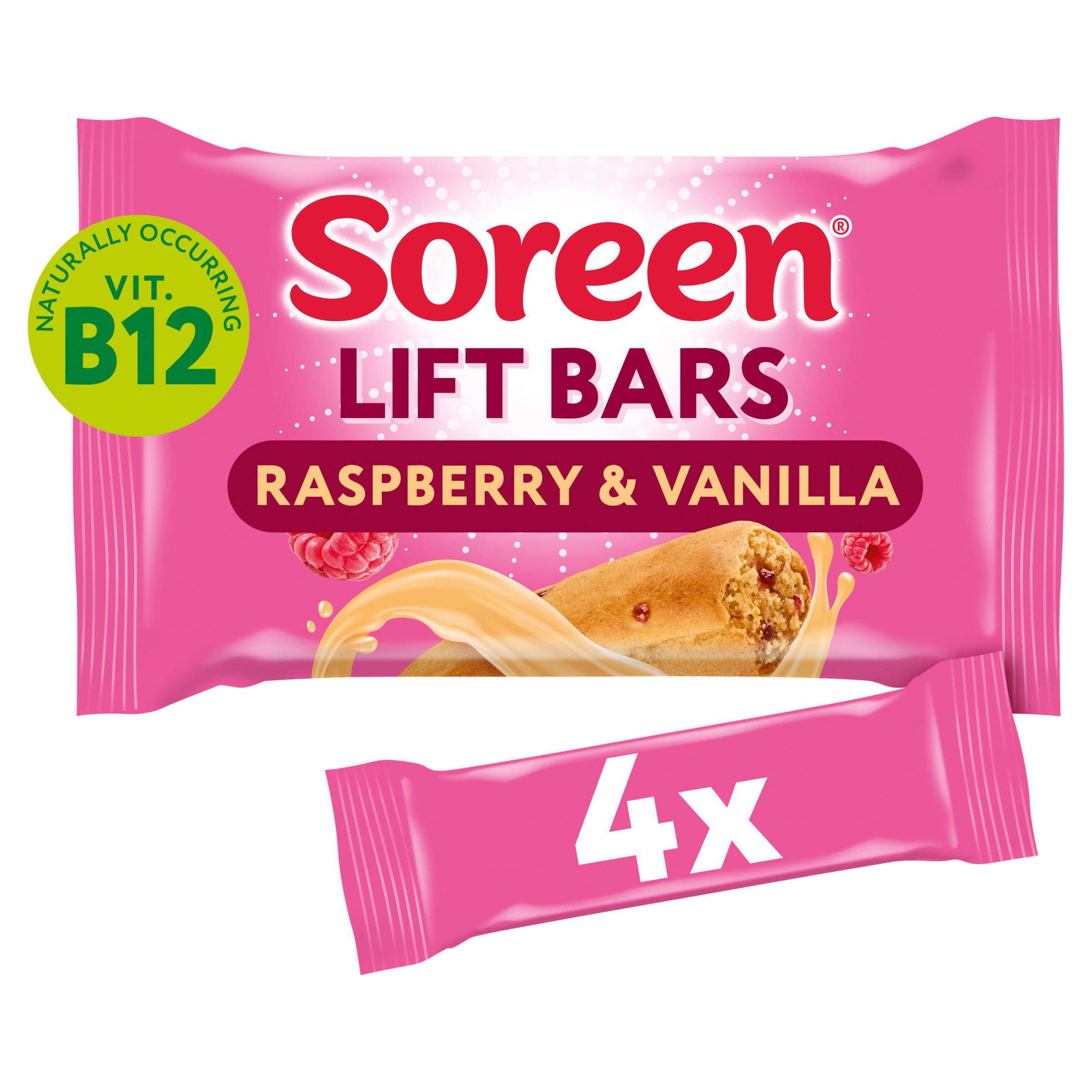 Soreen Lift Bars Raspberry & Vanilla x4 GOODS Sainsburys   