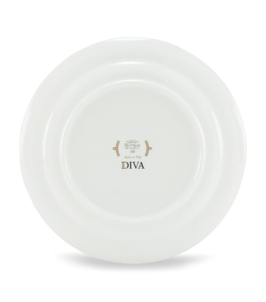 GINORI 1735 porcelain side plate in green 24cm, UK version