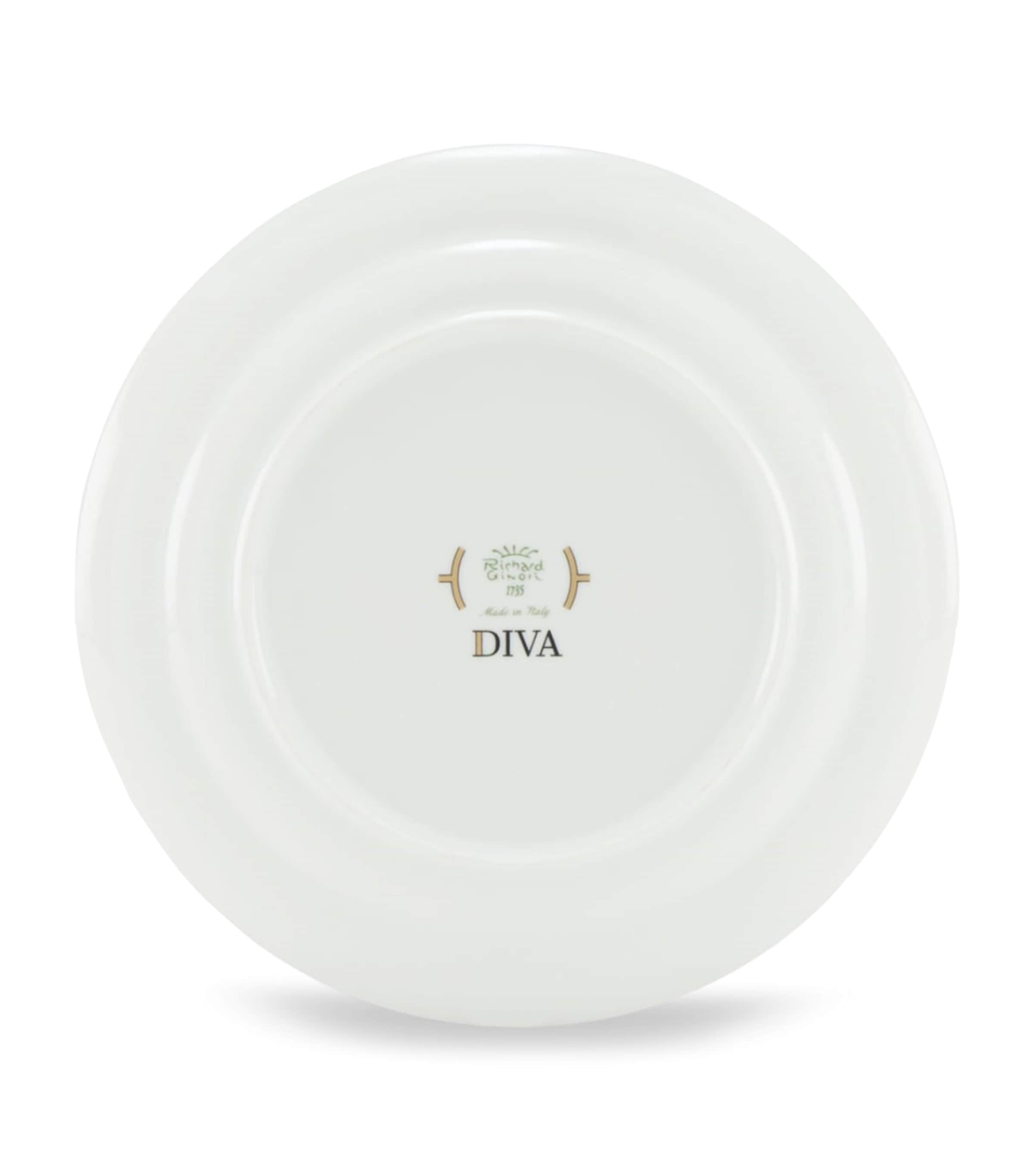 GINORI 1735 porcelain side plate in green 24cm, UK version