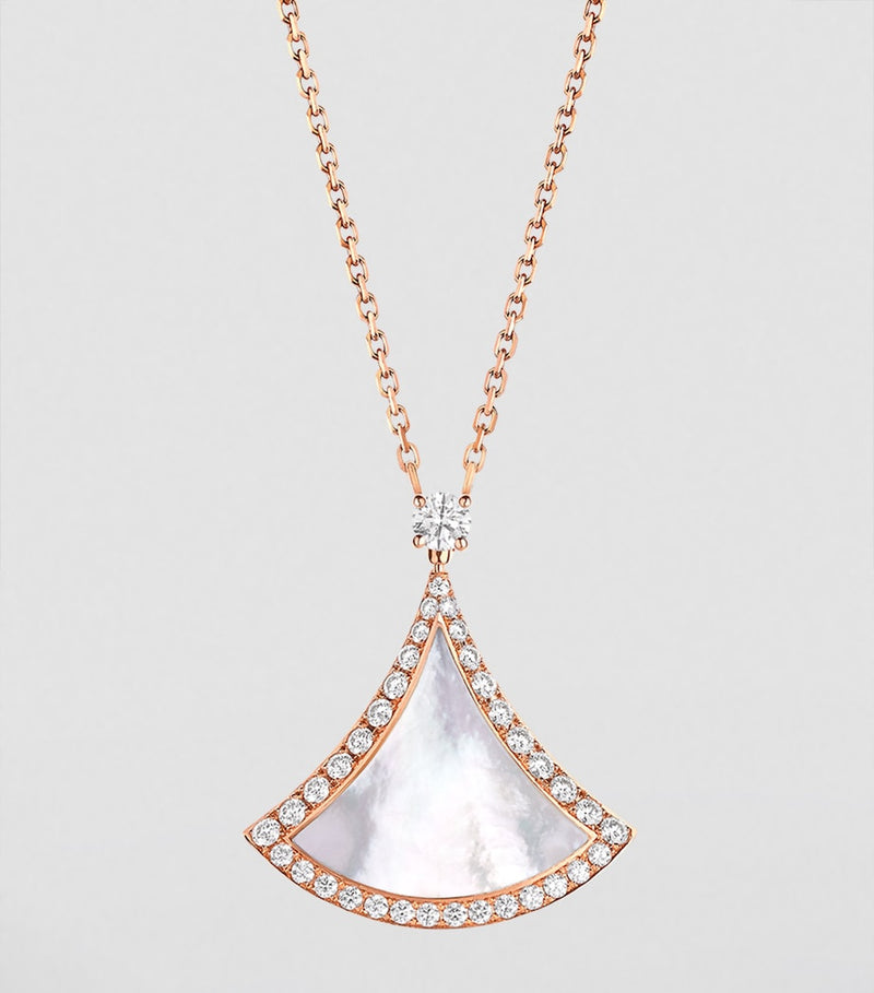 Bvlgari Divas' Dream rose gold and diamond necklace, imported from the UK