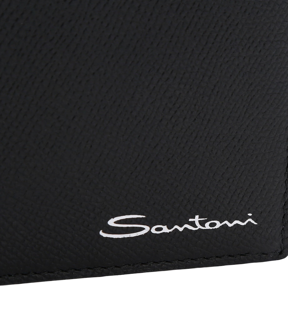 Santoni textured leather wallet, imported from the UK
