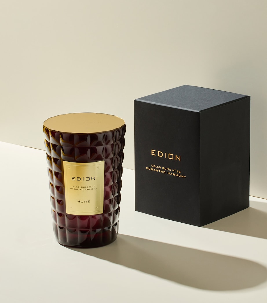 EDION Rosastro Harmony scented candle in resin jar, 2.5kg - British product