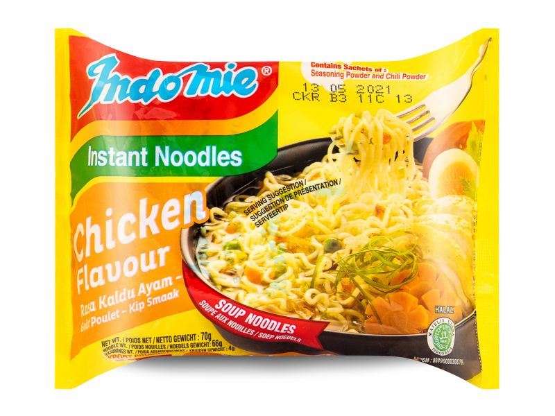 Indomie chicken flavour instant noodles - British product