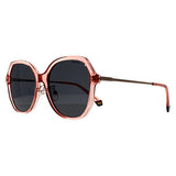 Polaroid women's polarised sunglasses in transparent pink, imported from the UK