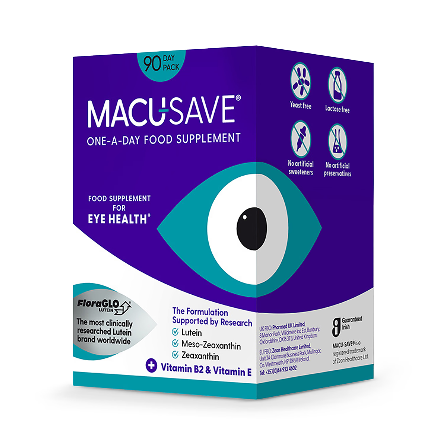 Macu-SAVE eye health supplement capsules 90, imported from the UK