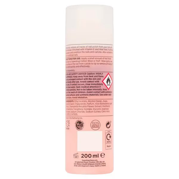 Superdrug Nourishing Nail Polish Remover (British brand)