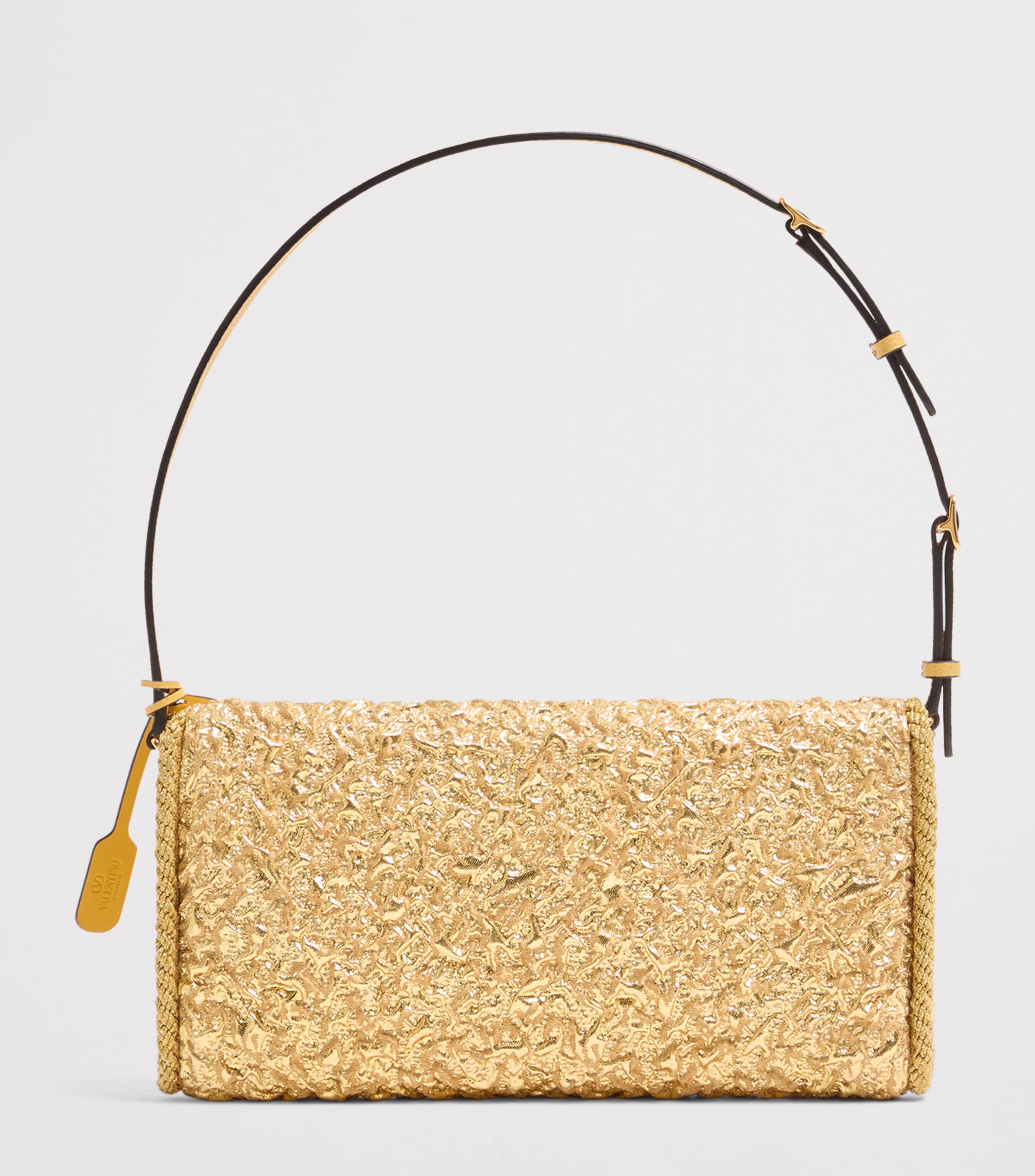 Valentino Garavani Metallic Vain Soft Shoulder Bag, imported from the UK