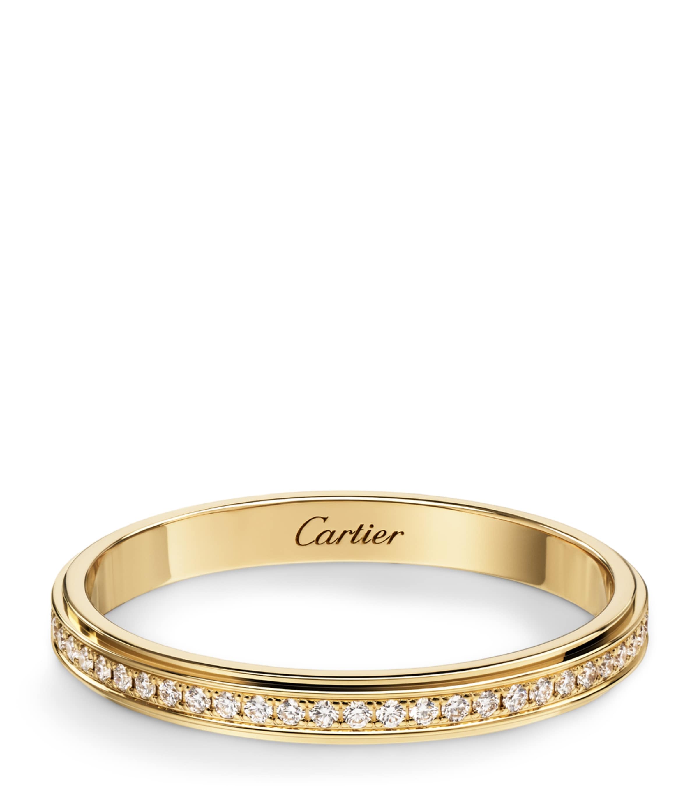 Cartier d'Amour wedding ring yellow gold 2.3mm with diamonds, UK version
