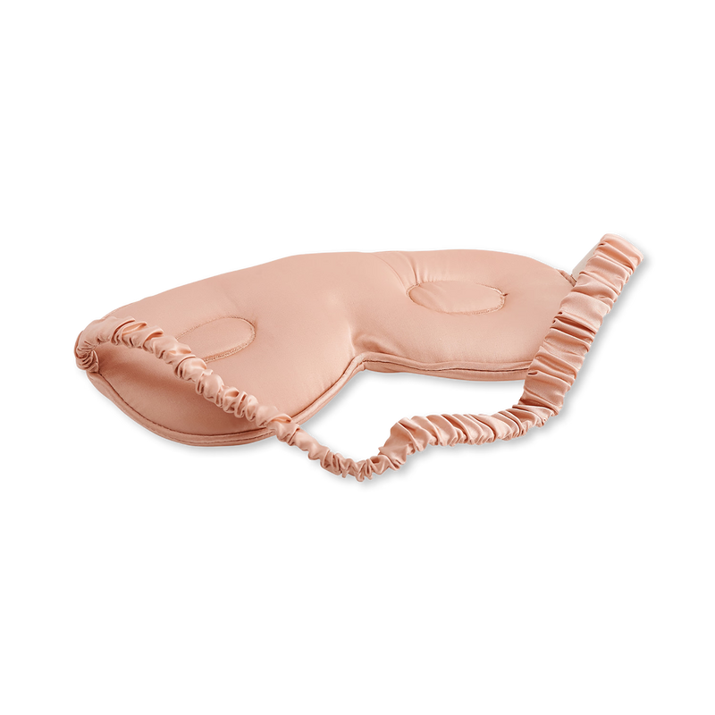 Smug padded satin sleep mask in Caramel, imported from the UK