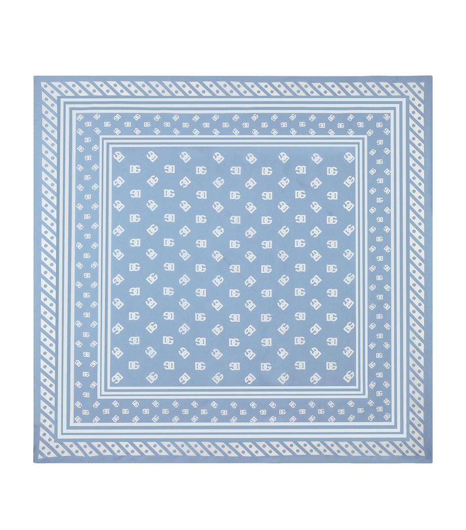 Dolce&Gabbana silk monogram print scarf 70x70cm, UK version