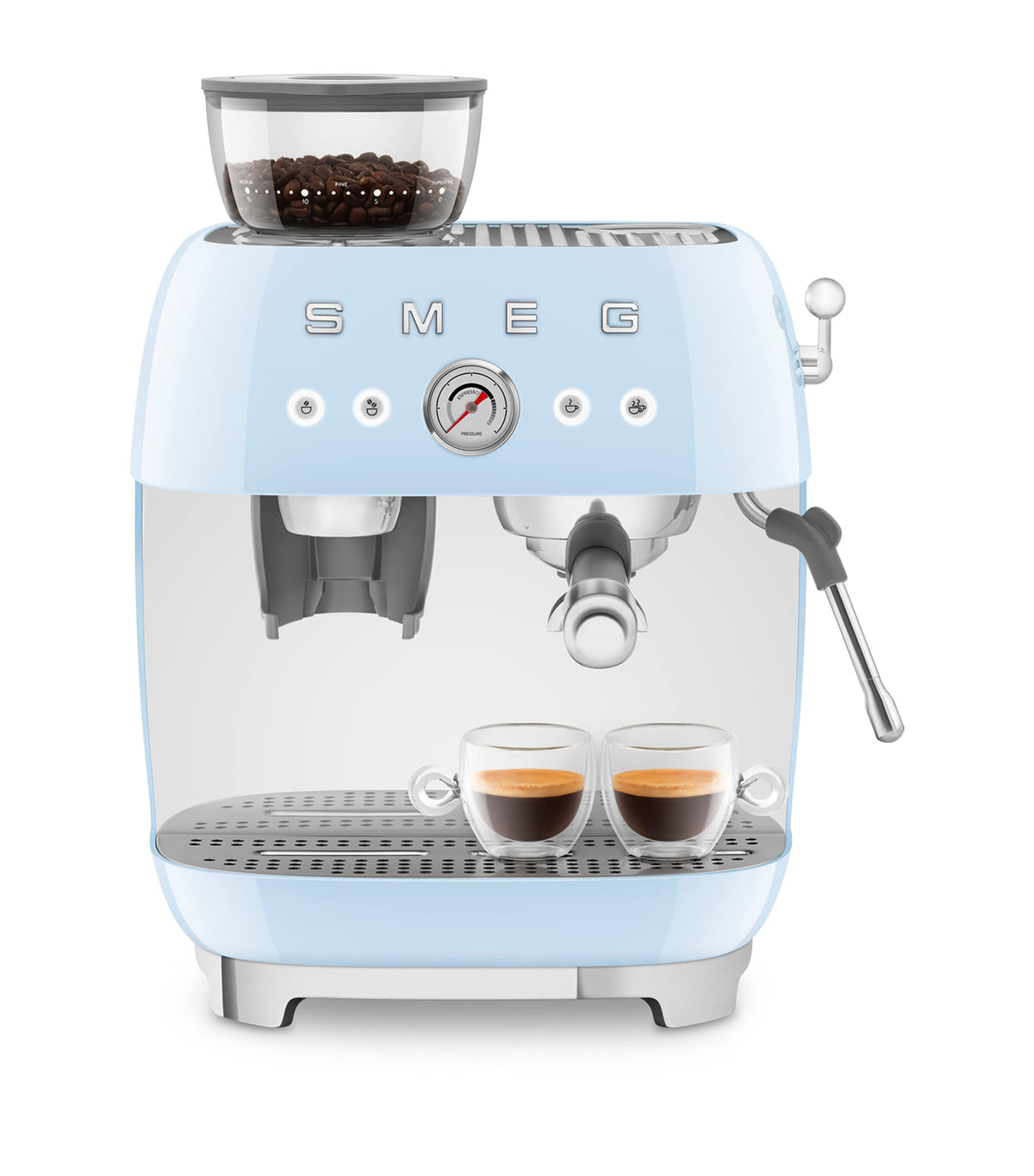 Smeg espresso coffee machine with grinder, UK version