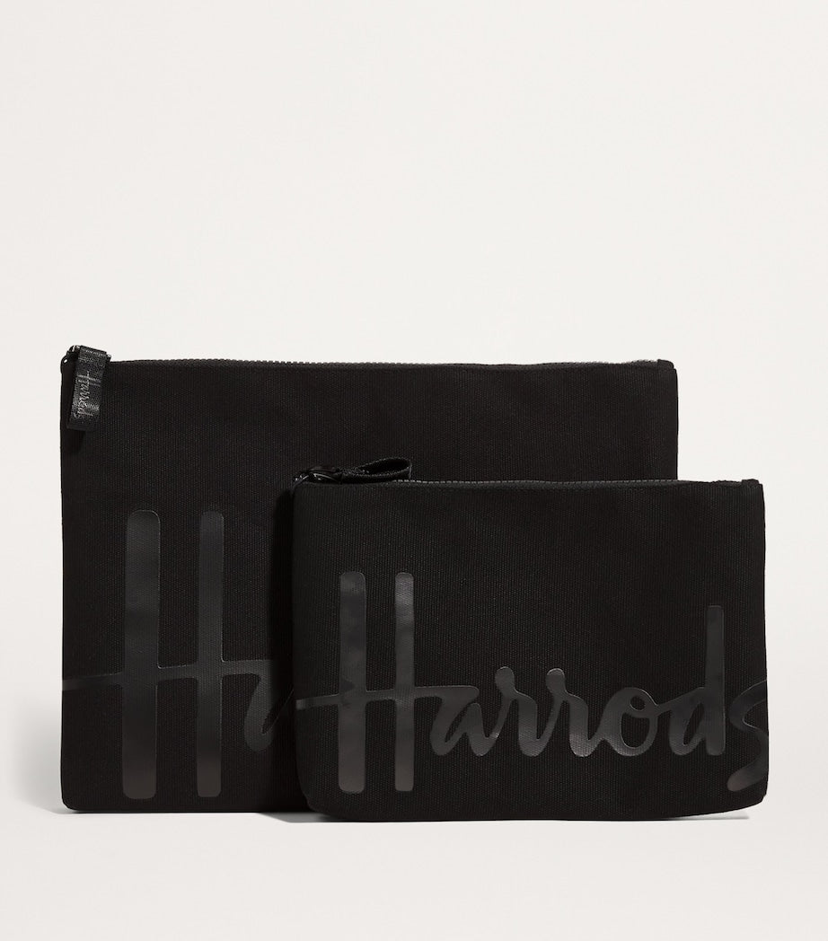 Harrods Large Cotton Logo Pouch, UK version