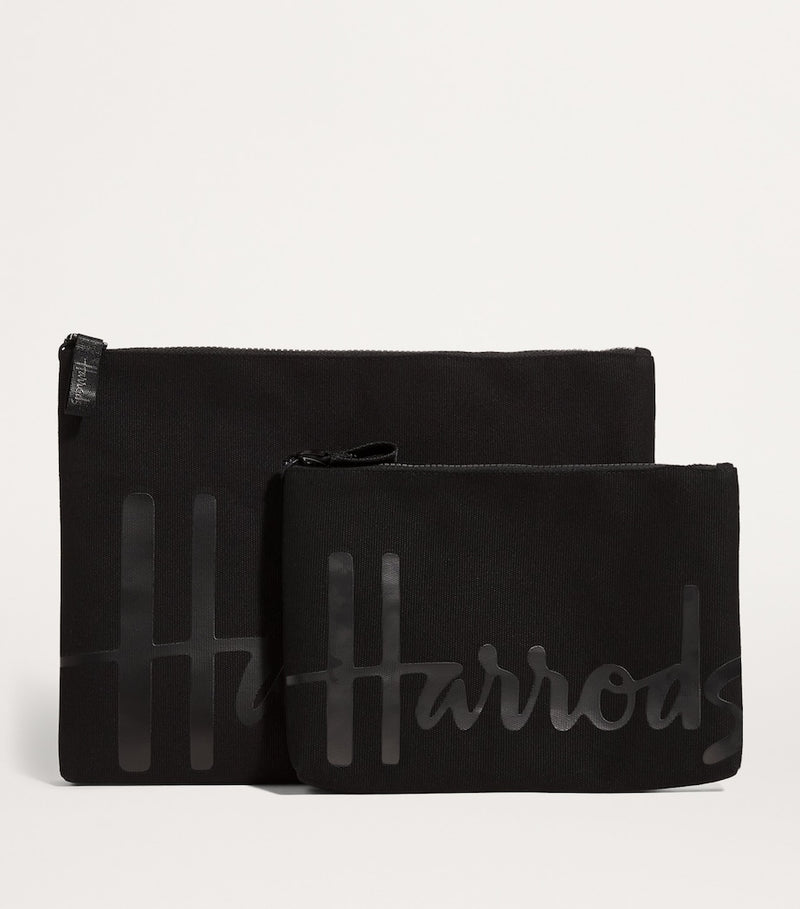 Harrods Large Cotton Logo Pouch, UK version