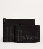 Harrods Large Cotton Logo Pouch, UK version