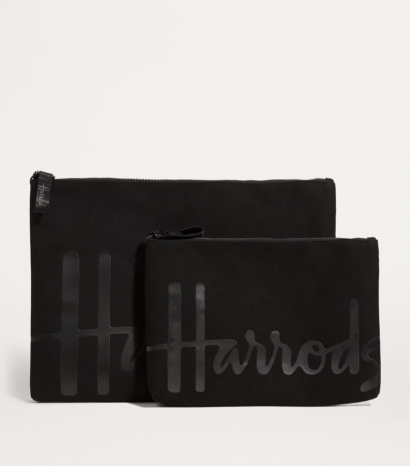 Harrods Large Cotton Logo Pouch, UK version