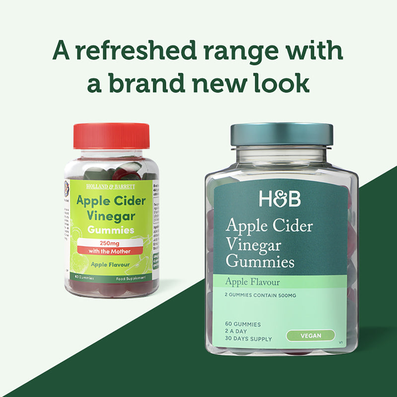 Holland Barrett Apple Cider Vinegar Gummies 60 count, UK version