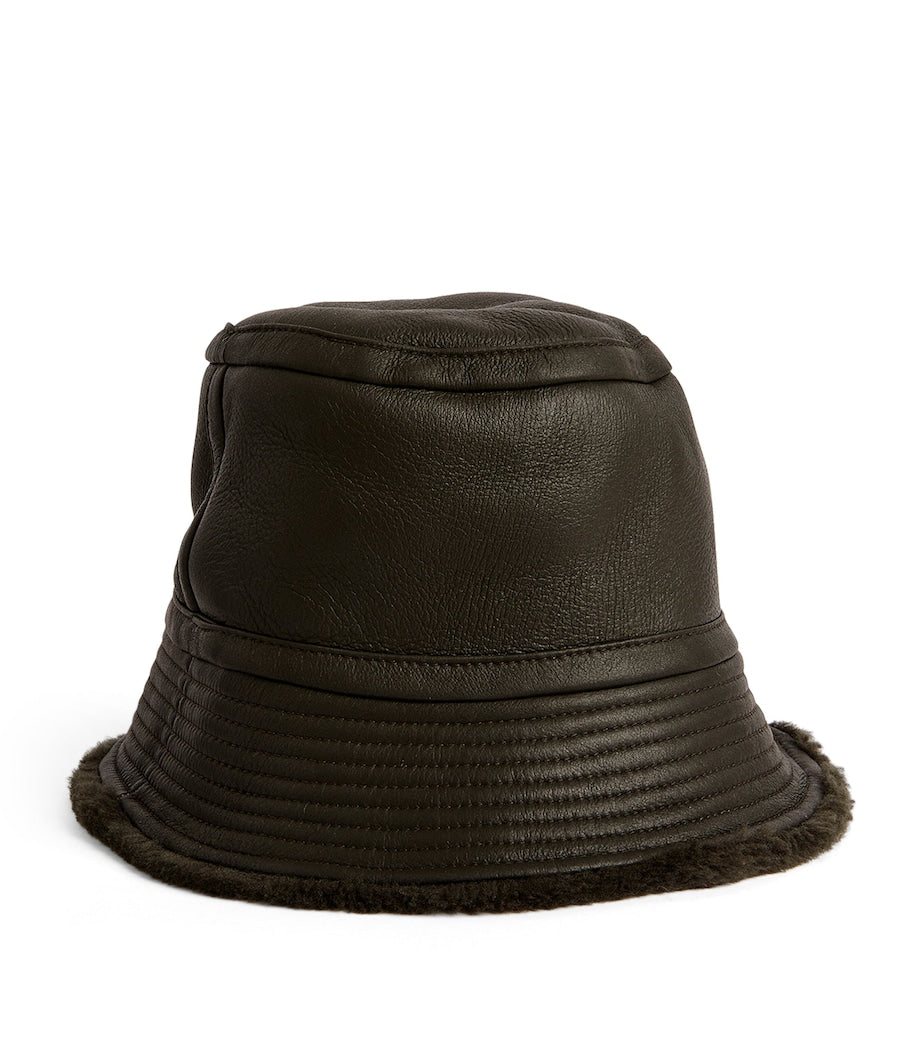 Yves Salomon merino lambskin bucket hat, UK version