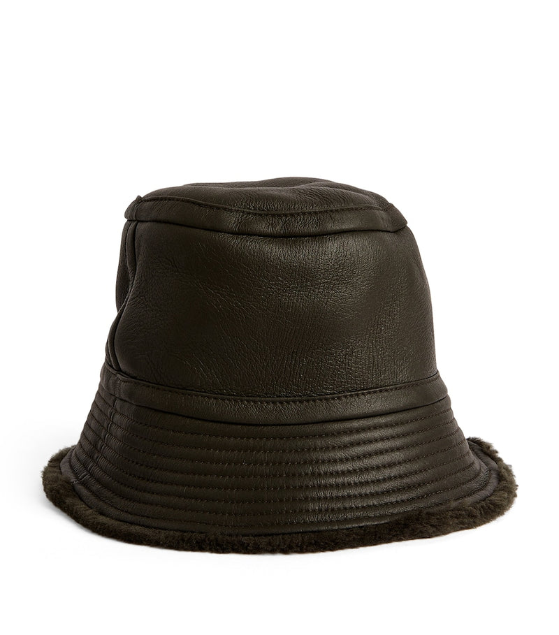 Yves Salomon merino lambskin bucket hat, UK version