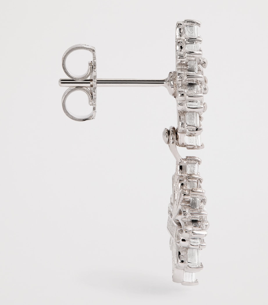 Suzanne Kalan white gold diamond doublet earrings, UK version